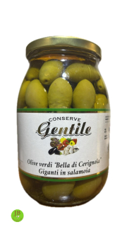 GENTILE - zelené olivy nevypeckované 900 gr